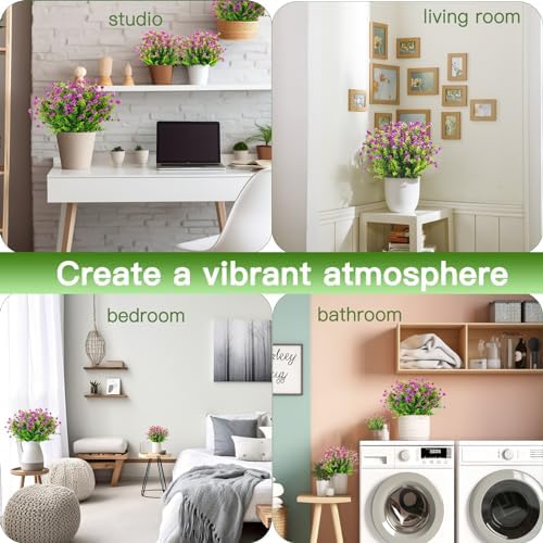 Fanceasily Outdoor Artificial flowers UV Resistant Boxwood Decor