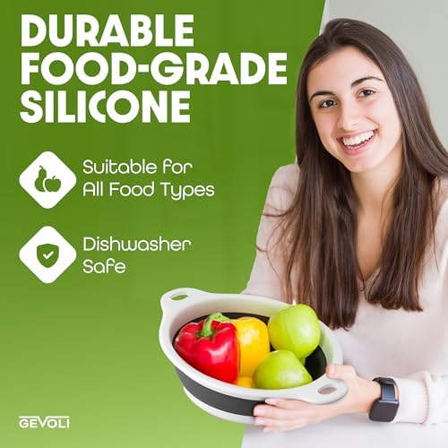 Collapsible Colander Set for Kitchen Use