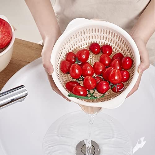 Double Layer Kitchen Colander Set with Bowl Strainer