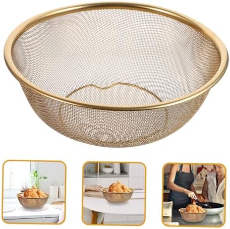 Premium Stainless Steel Deep Fryer Basket with Handle for Rice Straining