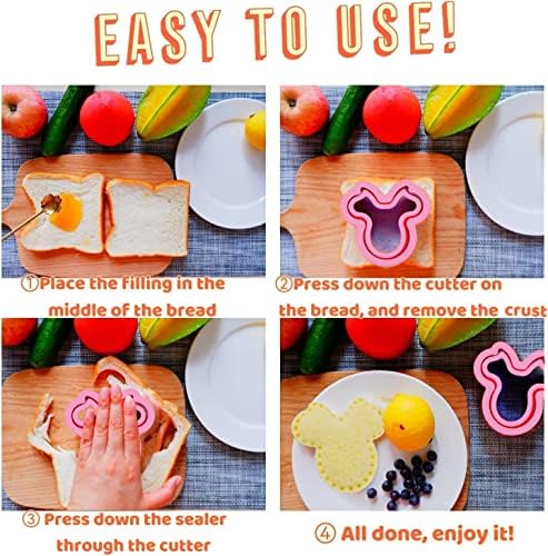 BANIC 24PCS Crystal Sandwich Cutter Set - Fun Shapes for Kids Families