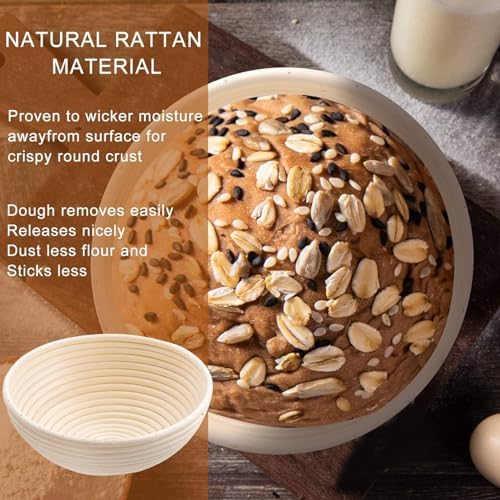 Dimpola Sourdough Proofing Basket Set of 2 9 Inch