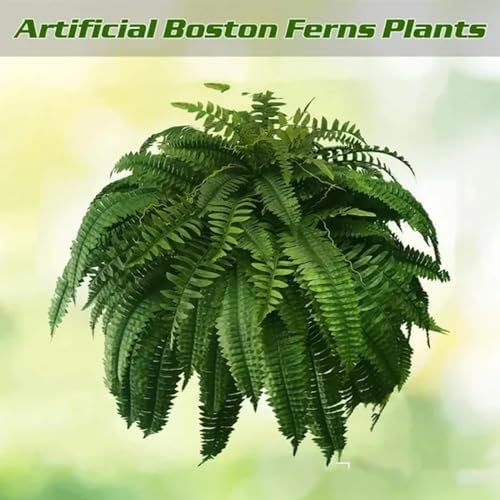 4x Realistic Fake Boston Fern Outdoor Planter