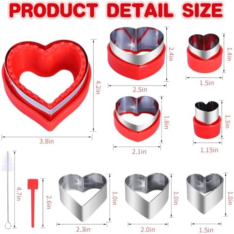 Heart Cookie Cutter Set - Baking Party Uses