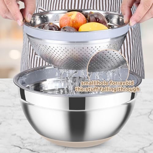TeamFar Multi-Purpose Colander Set with Graters Khaki