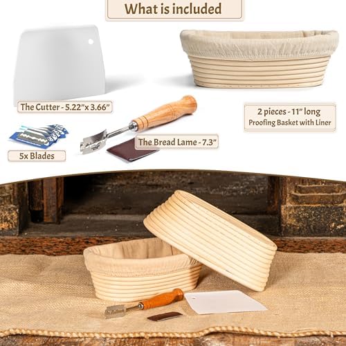 Sourdough Breads Masterpiece Banneton Proofing Basket Set