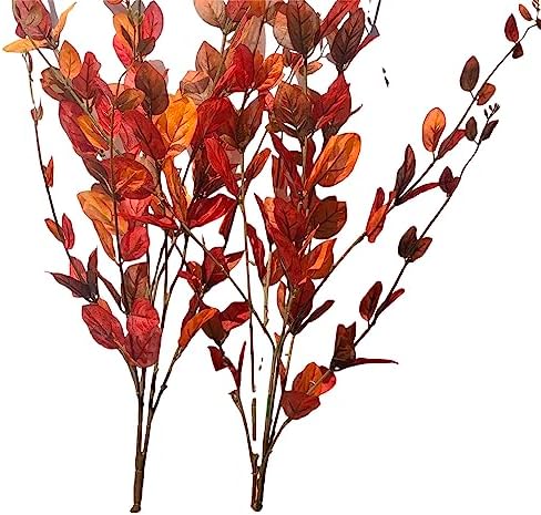 Vibrant Rustic Leaves Bush Set for Fall Decor