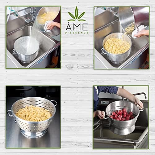 16-Degree Aluminum Colander with Internal Handles - Rugged for Commercial Use