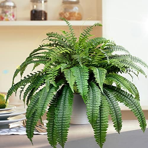 Realistic Silky Artificial Boston Fern Bush