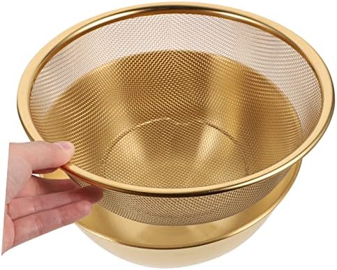 Effortless Vegetable Colander Stainless Steel Mesh Basket for Kitchen Use