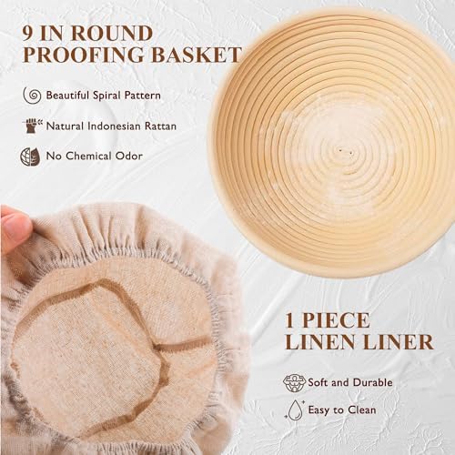 BANTBSKT Complete Sourdough Starter Kit with Glass Jar Recipe Book