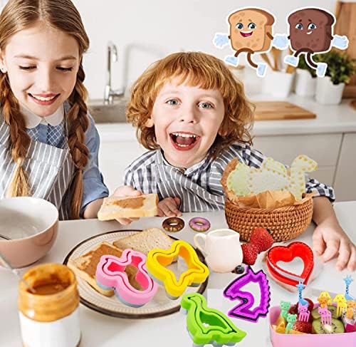 BANIC 24PCS Crystal Sandwich Cutter Set - Fun Shapes for Kids Families