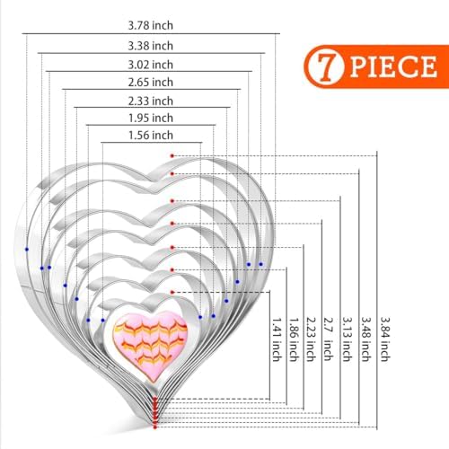 Heart Cookie Cutters Set 7pc - Valentines Day Easy Valentines Day Treats