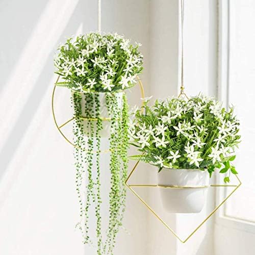 6Pcs Artificial UV-Resistant Flowers Outdoor Fake Plant