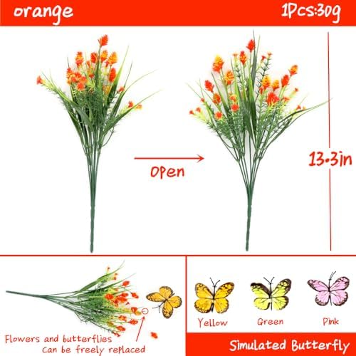 LHWANN 12 Realistic Artificial Flowers Boston Ferns for Home Garden