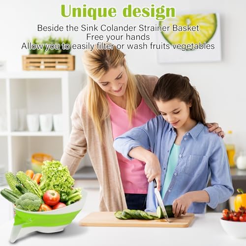 Premium Multifunctional Adjustment Drain Basket with Spout for Kitchen Use