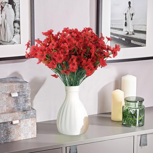 Hananona 14-Pack Red Artificial Flowers