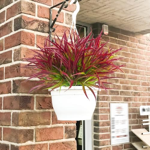 Uieke Fake Greenery Deep Red Outdoor Plants