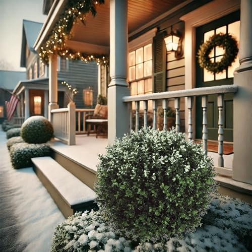 Real Touch Leaves Artificial Topiary Trees Set of 2