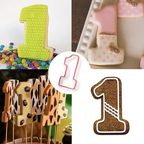 COOKIEQUE3-Pack Number One Cookie Cutters Set