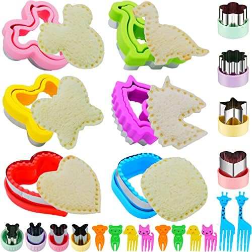 BANIC 24PCS Crystal Sandwich Cutter Set - Fun Shapes for Kids Families