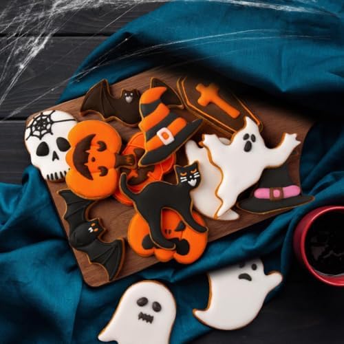 Halloween Cookie Cutters Set - 9 Piece Metal Shapes for Baking and Crafting