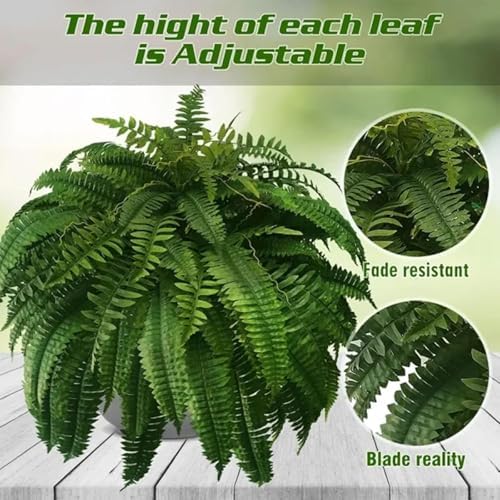 Generic Realistic Faux Boston Fern with 60 Leaves
