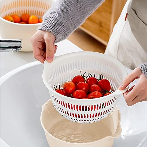 Double Layer Kitchen Colander Set with Bowl Strainer