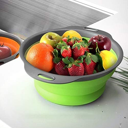 QiMH Collapsible Colander SetPerfect for Speedy Meal Prep Space-Saving Design