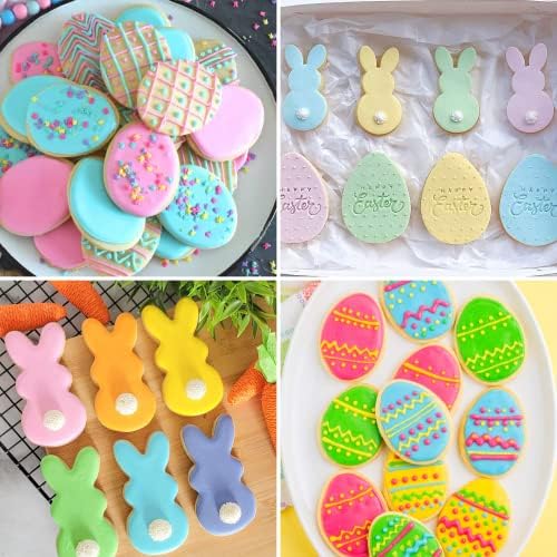 Easter Cookie Cutter Set with Bunnies and Eggs