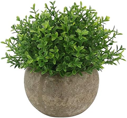 Ogrmar Mini Plastic Faux Plants in Pot