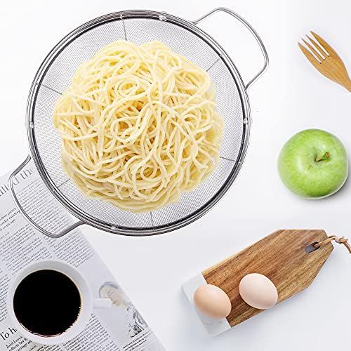 5-Pack Stainless Steel Colander Set Extra Capacity - Space-Saving