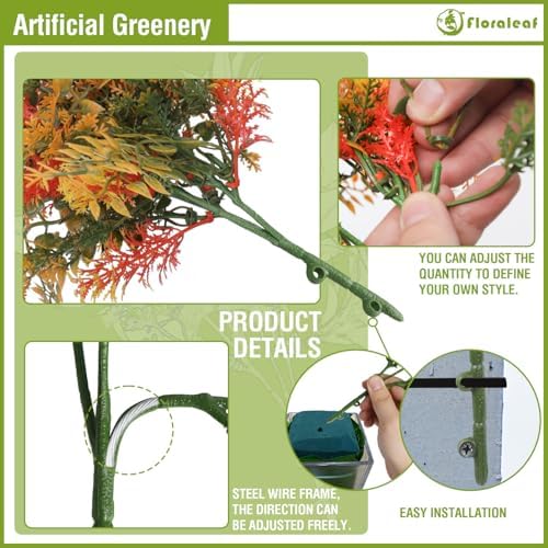 Stylish FLORALEAF Fake Bushes for Office Decor