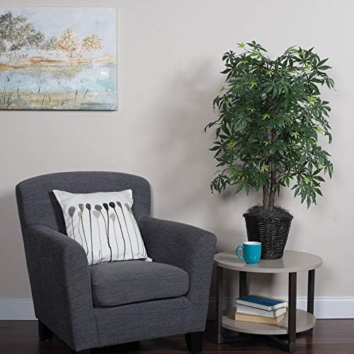 Vickerman 4-Foot Artificial Japanese Maple Bush in Rattan Basket Green