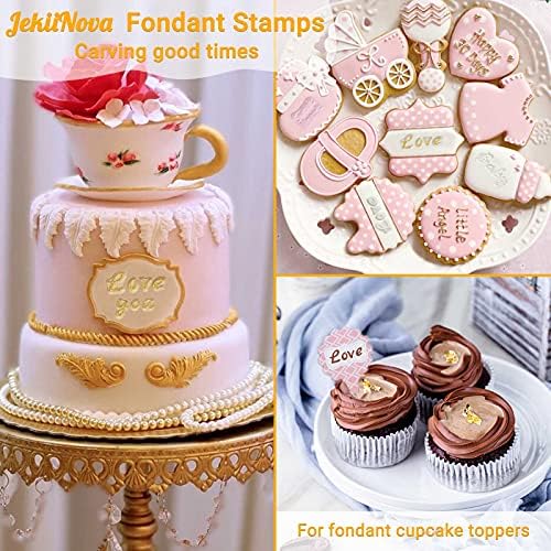 Creative Baking Tools - Alphabet Fondant Stamp Set with 4 PCS in Silicone