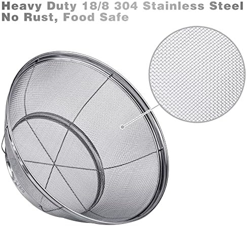Tiawudi 3-Pack Stainless Steel Strainers