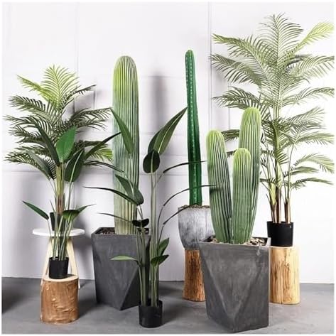Large Plastic Palm Tree with Realistic Leaves for HomeWedding Display