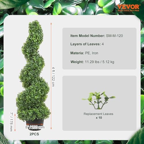 4ft Boxwood Topiary Set for Home