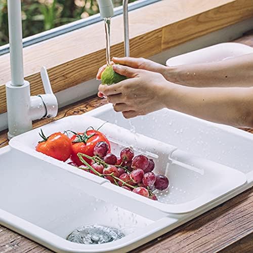 Collapsible Sink Colander White