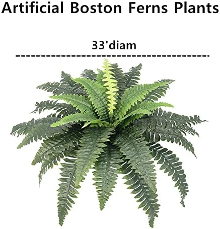 Large Fake Ferns with Silk Leaves Boston Fern Bundle
