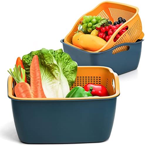 2 in 1 Vegetable Straining Holding Set