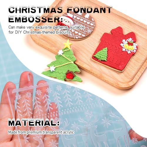 KALAIEN Christmas Cookie Stamp Set 3PCS