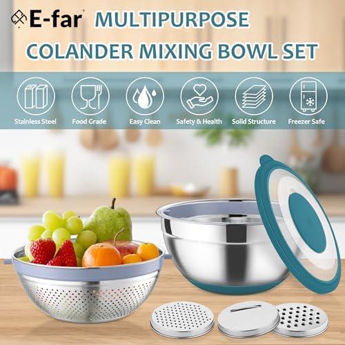 Durable 4-1 Stainless Steel Colander Set for Kitchen Use