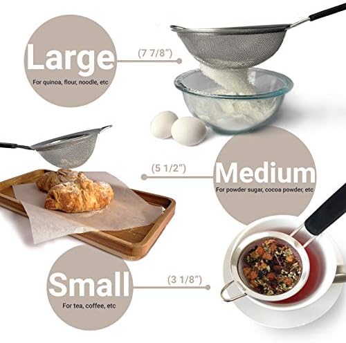 Stainless Steel Strainer Set for Kitchen Use
