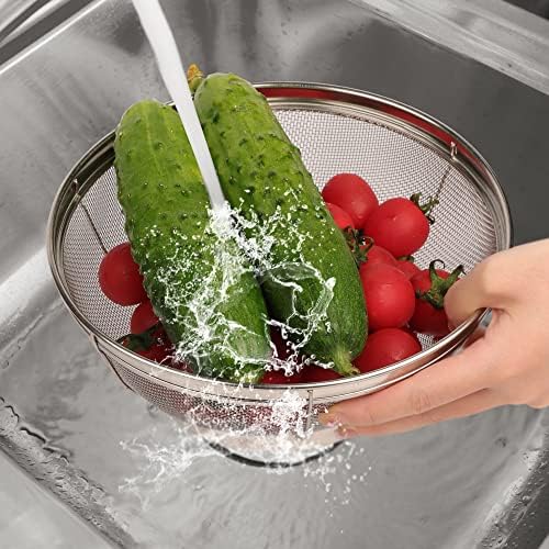 Perfect for Straining Pasta Rice More Space-Saving stainless steel colander