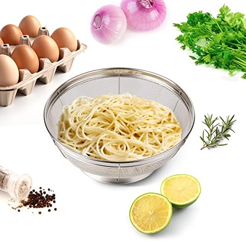 Perfect for Straining Pasta Rice More Space-Saving stainless steel colander