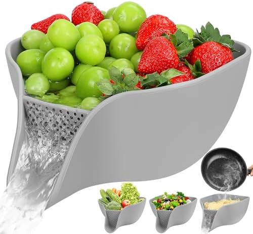 Advantez silicone Drain Basket46 QTDrain StoreVegetablesFruitPastaCompact DesignEfficient Kitchen Use