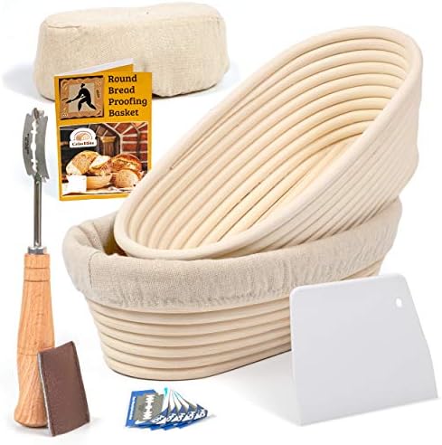 Sourdough Breads Masterpiece Banneton Proofing Basket Set