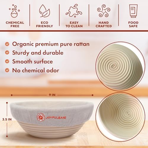 Perfect for Baking Sourdough Bread Proofing Basket Set