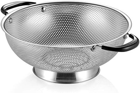 Tiawudi 5-Quart 188 Stainless Steel Colander with BPA Free Handles